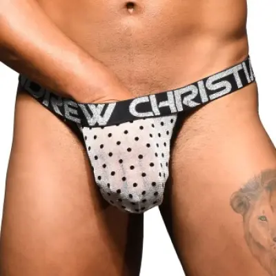 Andrew Christian Almost Naked Sheer Dots Thong