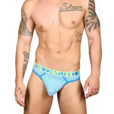Andrew Christian Almost Naked Shore Stripe Thong * Fri Frakt * * Kampanj *