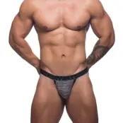 Andrew Christian Sheer Stripe Y-Back Jock Thong * Fri Frakt *