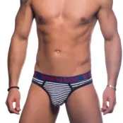 Andrew Christian Trophy Boy Nautical Stripe Thong * Fri Frakt *