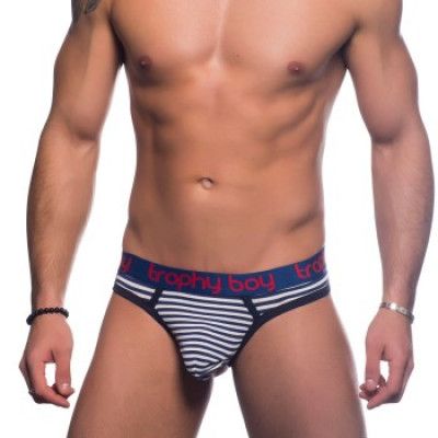 Andrew Christian Trophy Boy Nautical Stripe Thong * Fri Frakt *