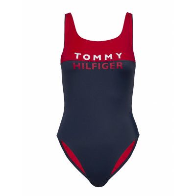 -Piece Baddräkt Badkläder Röd Tommy Hilfiger