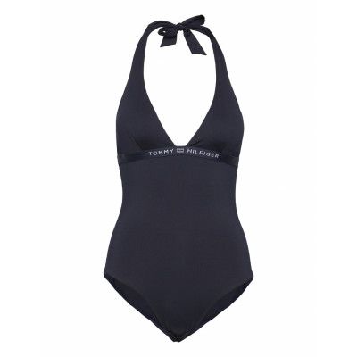 -Piece Halter Baddräkt Badkläder Blå Tommy Hilfiger