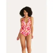Abecita Haiti Halterneck Swimsuit Pink Crush - Pink - BC x 38