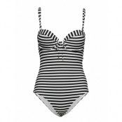 Alice Textured Cupped Swimsuit Baddräkt Badkläder Svart Superdry