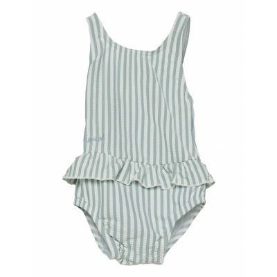 Amara Seersucker Swimsuit Baddräkt Badkläder Blue Liewood