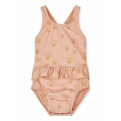 Amina Baby Printed Swimsuit *Villkorat Erbjudande Baddräkt Badkläder Korall Liewood