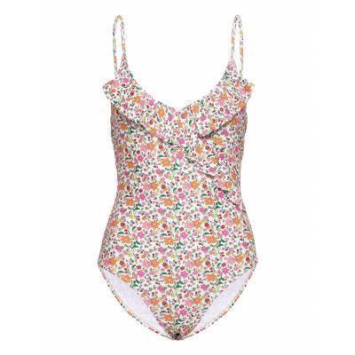 Becksöndergaard Anemona Bly Frill Swimsuit Korall