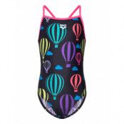 Arena Girl's Arena Balloons Swimsuit Lightdrop Back Blac Svart