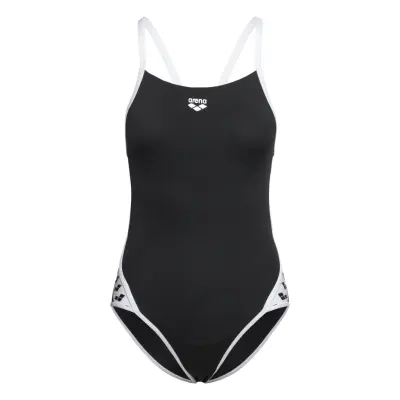 Arena W Team Stripe Super Fly Back One Piece Black-White - Black - 36