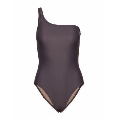 Asymmetric Swimsuit Baddräkt Badkläder Lila Filippa K Soft Sport