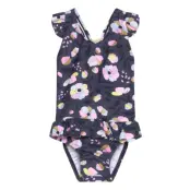 Color Kids Baby Suit W. Frills, Diaper Lila