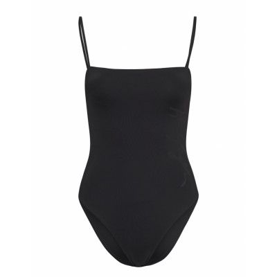 Bandeau Piece Baddräkt Badkläder Svart Tommy Hilfiger