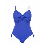 Beach Waves Uw Twist Front Swimsuit With Adjustable Leg *Villkorat Erbjudande Baddräkt Badkläder Blå Fantasie