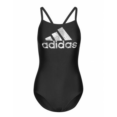 Big Logo Suit Sport Swimsuits Svart Adidas Performance
