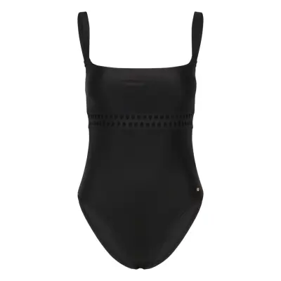 BOSS Eyelet Swimsuit Svart