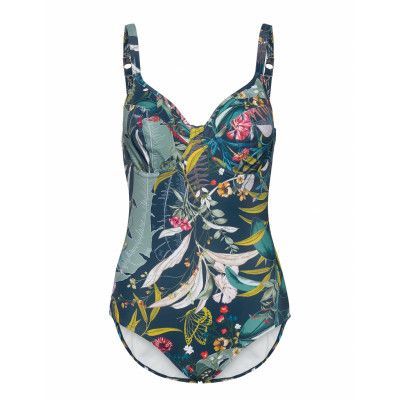 Botanical Leaf Ow 02 Baddräkt Badkläder Blå Triumph