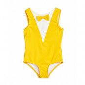 Bow Swimsuit Baddräkt Badkläder Yellow Mini Rodini