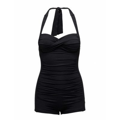 Boyleg Maillot Baddräkt Badkläder Svart Seafolly