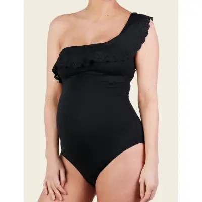 Cache Coeur Maternity Swimsuit One Piece Bloom - Black - 44