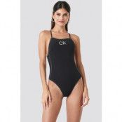 Calvin Klein Apron One Piece Swimsuit - Black