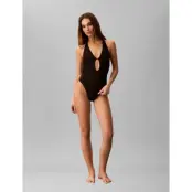 Calvin Klein Plunge One Piece - Black - XS