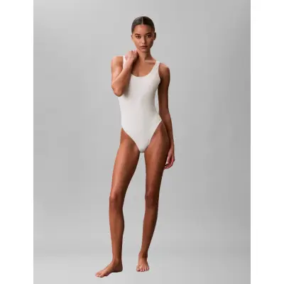 Calvin Klein Scoop Back One Piece - Green - M