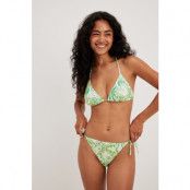 Camille Botten x NA-KD Bikinitrosor med knytning - Green,Multicolor