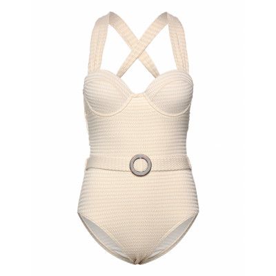 Carla Swimsuit Baddräkt Badkläder Kräm By Malina