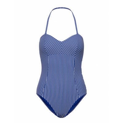 C/D Bandeau Maillot Baddräkt Badkläder Blå Seafolly
