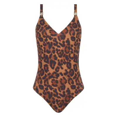 Chantelle Beach Sauvage Wirefree Triangle Spacer Swimsuit Beige