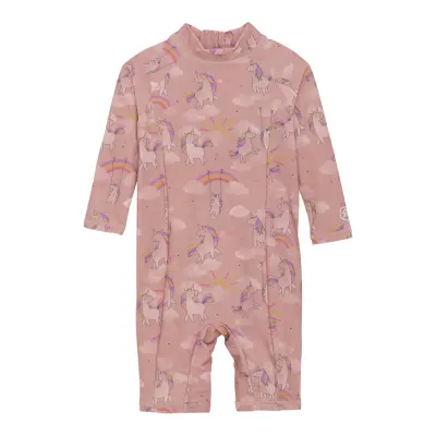 Color Kids Baby Suit L/S, Aop - Pink - 98