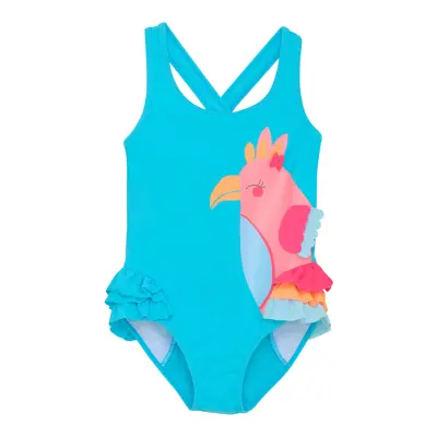 Color Kids Swimsuit W. Application Blå