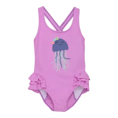 Color Kids Swimsuit W. Application Lila