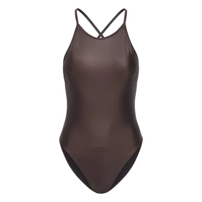 Filippa K Cross-Back Swimsuit Brun