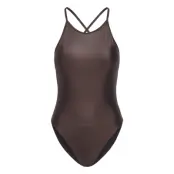Cross-Back Swimsuit Baddräkt Badkläder Brun Filippa K