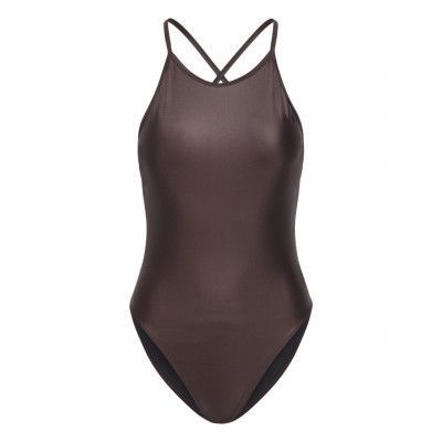 Cross-Back Swimsuit Baddräkt Badkläder Brun Filippa K