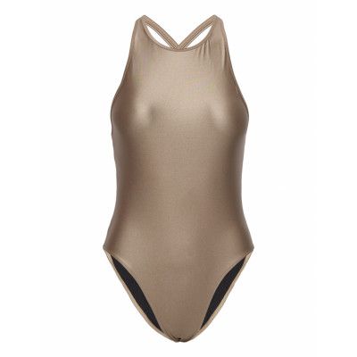 Cross-Back Swimsuit Baddräkt Badkläder Brun Filippa K