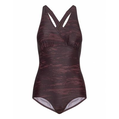 Crossback Printed Baddräkt Badkläder Brun Speedo