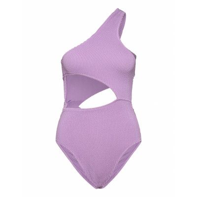 Cut Out Swimsuit *Villkorat Erbjudande Baddräkt Badkläder Lila Gina Tricot