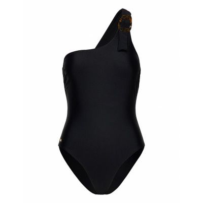 D6Felice Asymmetrical Swimsuit Baddräkt Badkläder Black Dante6