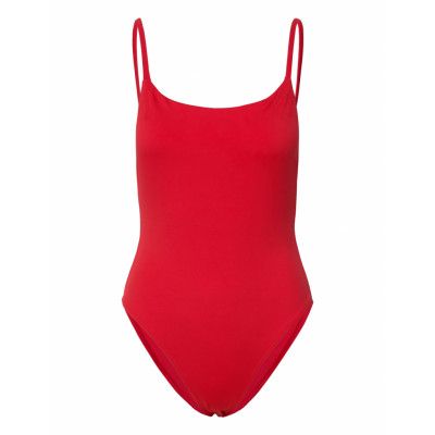 Deep Back Classic Swimsuit Baddräkt Badkläder Röd AIM'N