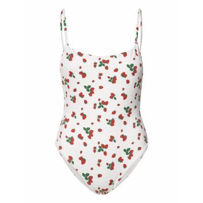 Deep Back Classic Swimsuit Baddräkt Badkläder Vit AIM'N