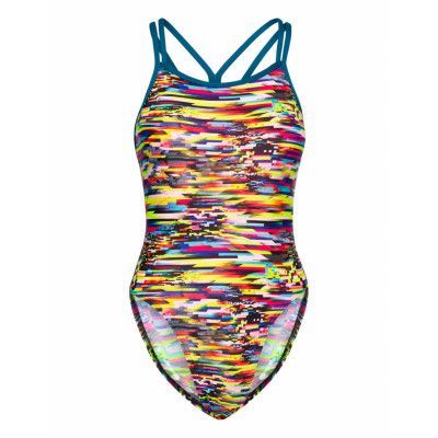 Digi Interference Allover Star Fluo Yellow 30 Baddräkt Badkläder Multi/mönstrad Speedo