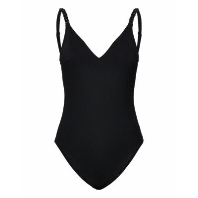 Chantelle Beach Emblem Bikini Wirefree Triangle Spacer Swimsuit Svart