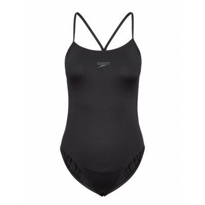 Womens Endurance+ Thinstrap Sport Swimsuits Svart Speedo
