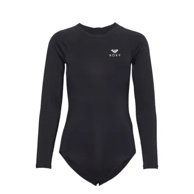 Essentials Sie Back Zip Sport Swimsuits Svart Roxy