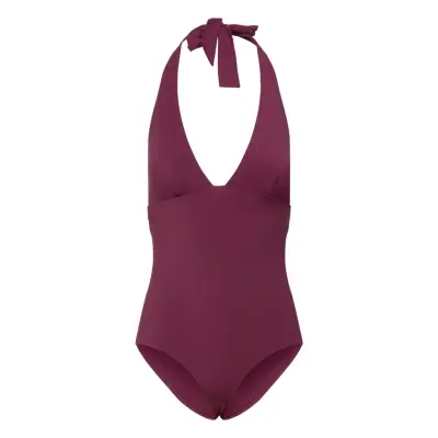 Etam Sculpt - 1 Piece Unwired Swimsuit Burgundy