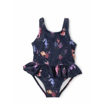 Filibabba Eva – Badedragt 3-4 År – Rainbow Reef Blå