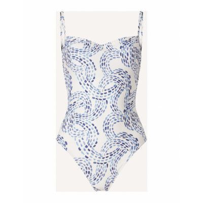 Lexington Clothing Eva Printed Swimsuit Blå